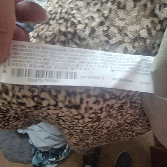 Zara Button Front Animal Print Mini Dress. Size S. - Picture 10 of 11